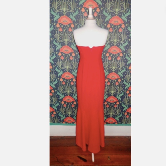 Lovers And + Friends Urgonia Red Strapless Formal Gown Dress Nwt S - Picture 7 of 7